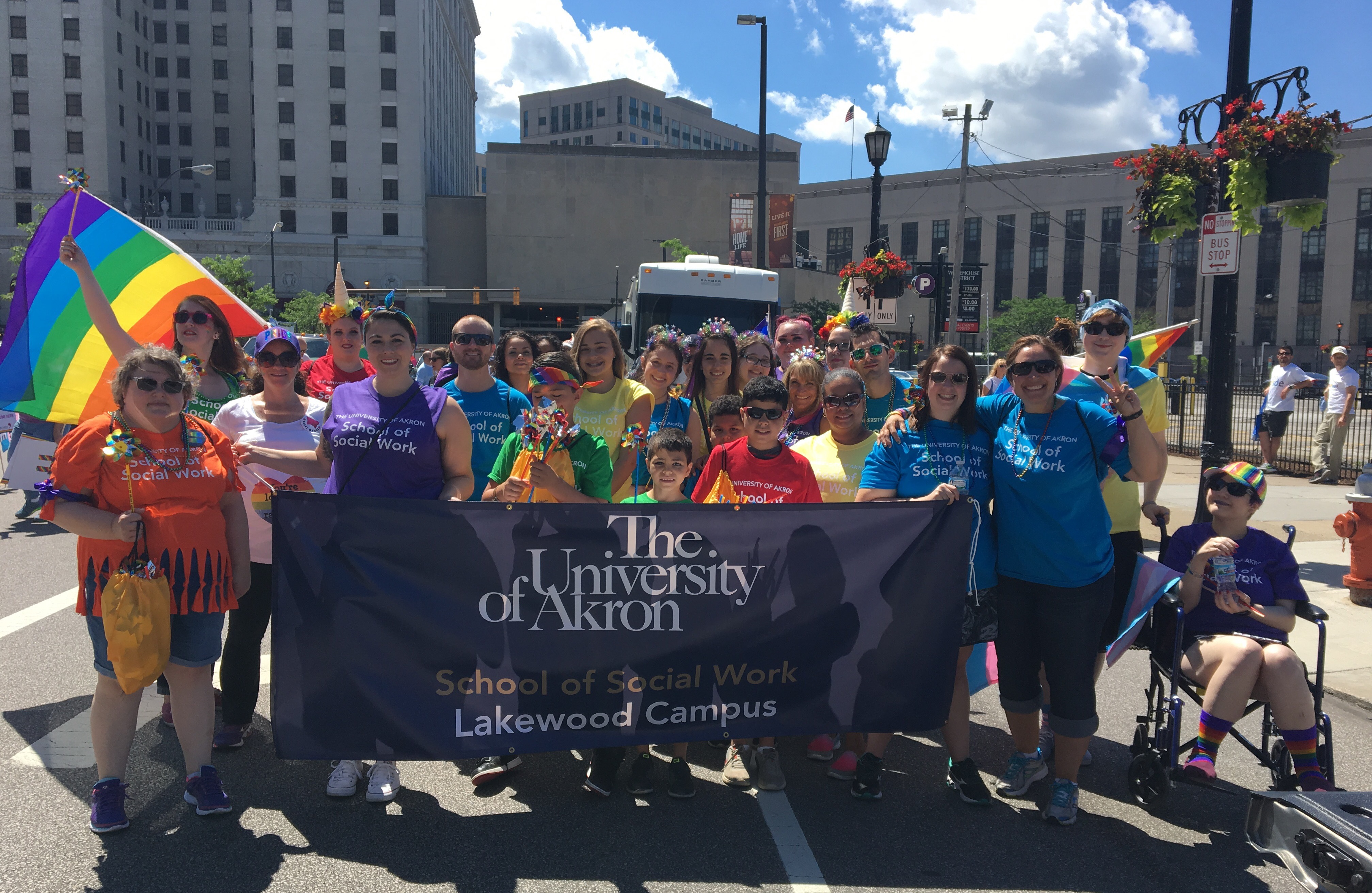 Social work students at Pride